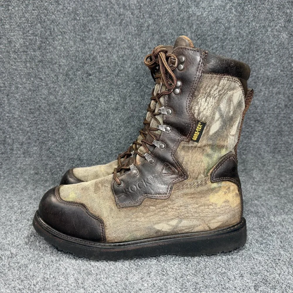 Rocky BearClaw 2 GTX Boots Men 10 Brown Leather Camo Gore-Tex Waterproof Hunting